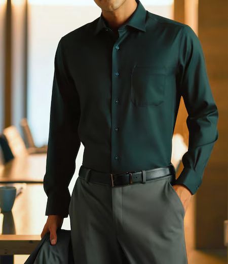 Dark green shirt for men